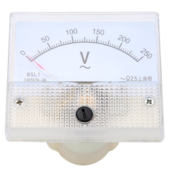 Riousery 85L1 AC 0-250V High-Accuracy Pointer Voltmeter Panel Analog Voltage Gauge Mounted Measuring Instrument Test Bench Monitor Panel (2.5 x 2.3 x 2.2 inches / 63 x 58 x 56mm)