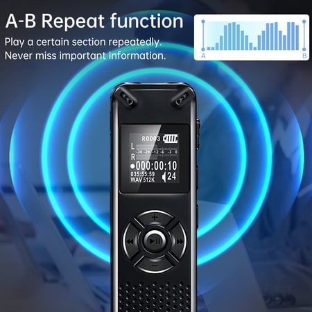 Riousery 8GB Digital Voice Recorder Voice Activated Audio Recording MP3 Player with Playback 572hrs Device Password Protected for Lectures Meetings price history and forecast - Riousery 991