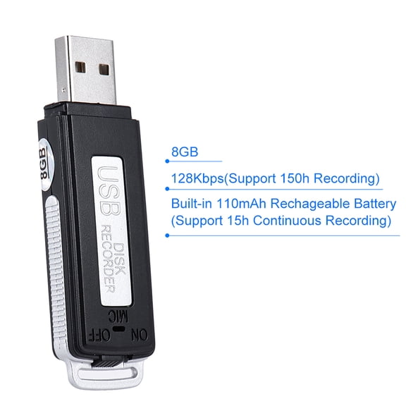 Riousery 8GB Portable USB Disk Audio Voice Recorder [cite: 12]