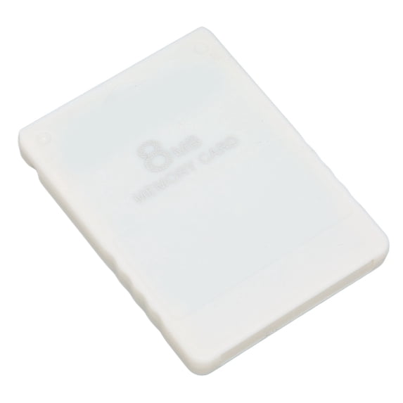 Riousery 8MB High Speed Memory Card for PS2 Playstation 2 Console External Game Data Storage Plug and Play Video Game Accessory White (2.36 inches / 6 cm)