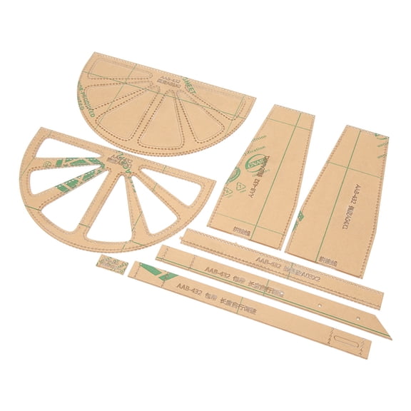 Riousery 8Pcs Clear Acrylic Shoulder Bag Pattern Stencil Template, DIY Leather Hand Craft Tool Kit for Single Shoulder Bags, Reusable Leathercraft Accessories (11.42 inches / 29.0 cm)