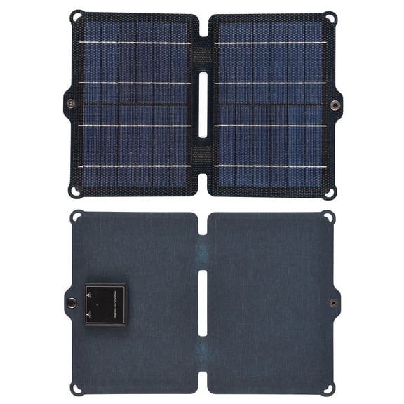 Riousery 8W 5V Foldable Solar Panel Mini Solar Power Polycrystalline Silicone Solar Charger Portable High Efficiency Solar Module with Dual USB Outputs for Camping