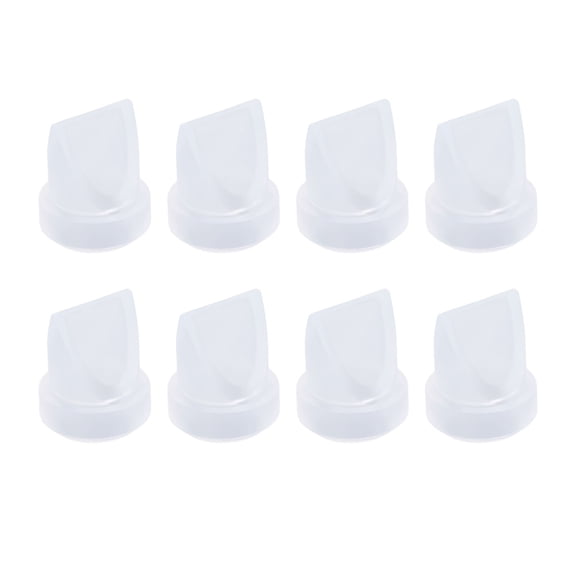 Riousery 8pcs Silicone Duckbill Valves Compatible with V1 V2 Wearable Breast Pump Replacement Parts Set for Pumping Efficiency and Comfort, Clear