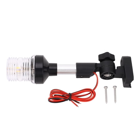 Riousery 9 Inch / 22.8 cm Anchor Light IP67 Waterproof White LED 3NM Visibility Fold Down Boat Stern Light for Pontoons Flat Boats AC DC 12-24V