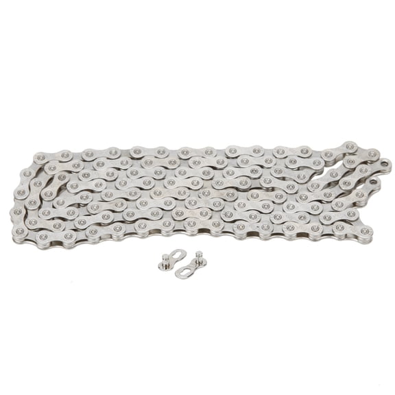 Riousery 9 Speed Bicycle Chain 116 Links 1/2 x 11/128 inch Mountain Road Folding Bike Replacement Chain, Silver