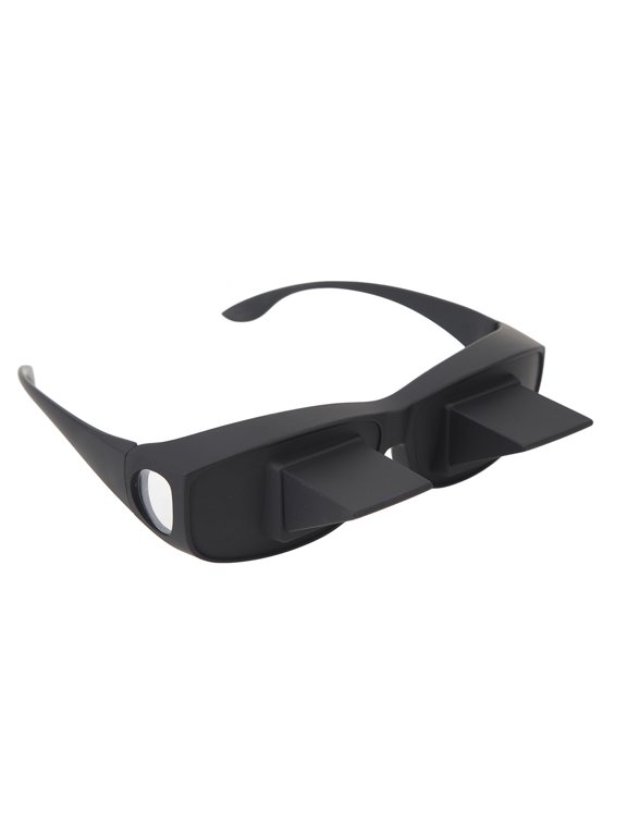 90 Degree Lazy Glasses Horizontal High Definition Bed Prism Spectacles Eyeglasses for Lying Down Reading and Watching TV Black, 6.3x2.8x2.4 inches / 16.0x7.0x6.0 cm