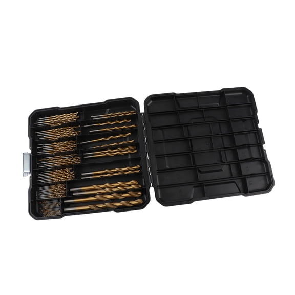 Riousery 99Pcs Twist Drill Bit Set High-Speed Steel Hand Electric Drill Round Shank Bits Multiple Sizes for Woodworking Metal Plastic Construction DIY Projects (9.84 inches / 25 cm)