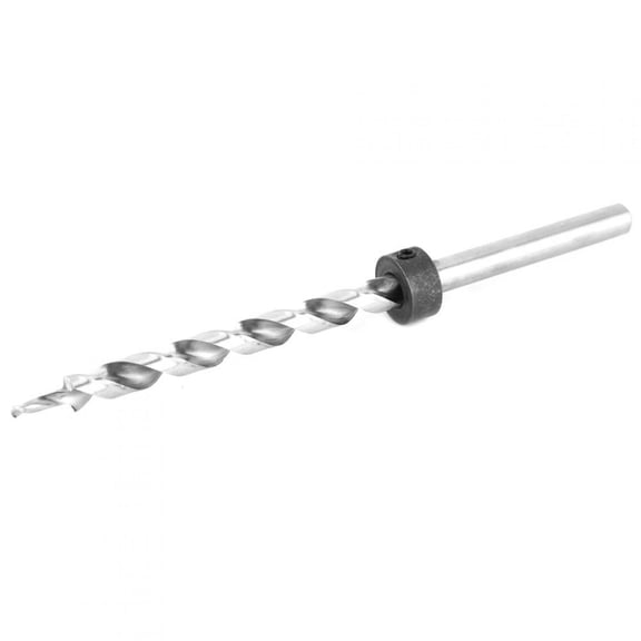 Riousery 9mm Round Shank Twist Step Drill Bit Set for Pocket Hole Jig Guide Kit, Woodworking Drilling Tool with Small Wrench and Limit Ring (0.35 inches / 9 mm)