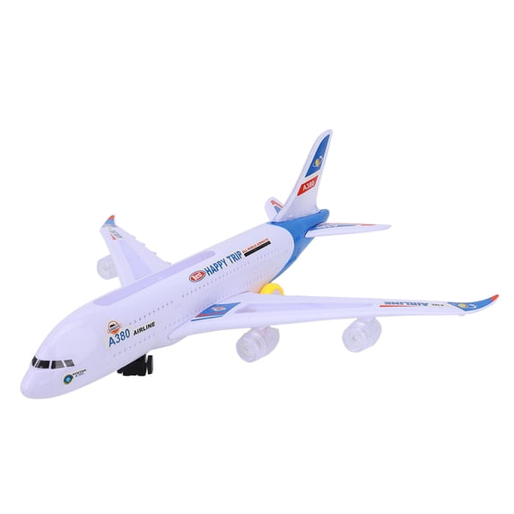 Riousery A380 Electric Model Aircraft Toy, 17 inches / 43.18 cm Long Play Vehicle Airplane with Flashing Lights and Realistic Sounds, Universal Wheel Movement for Kids 3 Years Old And Above