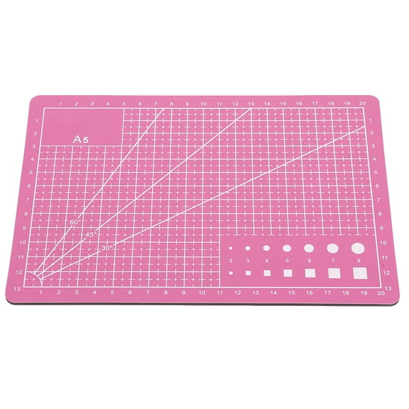 Riousery A5 Premium PVC Self-Healing Cutting Mat for Crafts and Arts, Durable Pink Cut Pad Board for Precision DIY Projects, Scrapbooking and Sewing, 8.3 x 5.9 inches / 21 x 15 cm