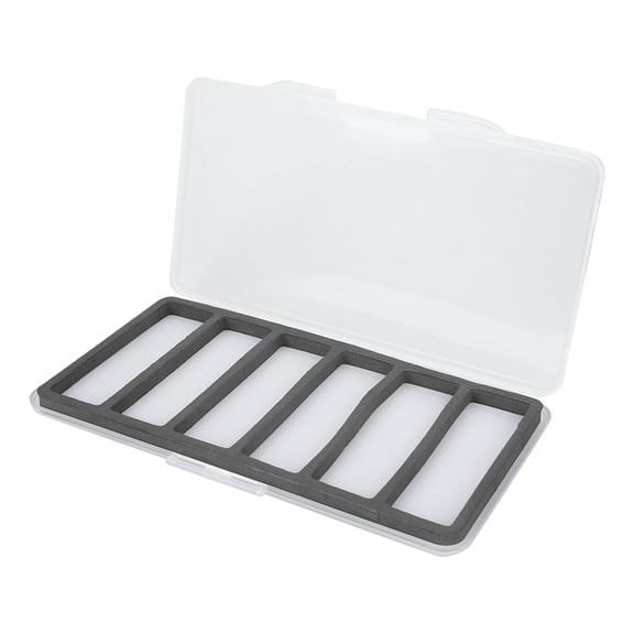 Riousery ABS Magnetic Fly Fishing Storage Box Fish Hook Lure Tackle Case with Foam Accessory 6 Grid (7.48 inches / 19.00 cm)