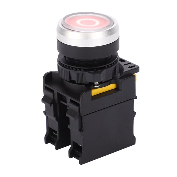 Riousery ABS Push Button Switch Stop Type Self-Resetting Waterproof Switch Red AC220V 10A Heavy Duty Electrical Control Equipment Replacement Part (2.76 inches / 7.01 cm)