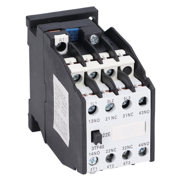 Riousery AC Contactor Controller 220V 50Hz 9A 2NO+2NC DIN Rail Accessory for Automatic Control Systems, 4.33 inches / 11 cm Length, Durable PA66 Material