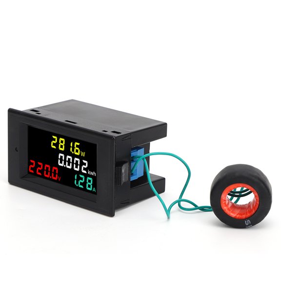Riousery AC LED Power Monitor High Accuracy Multifunctional Digital Voltmeter Current Energy Meter AC220V