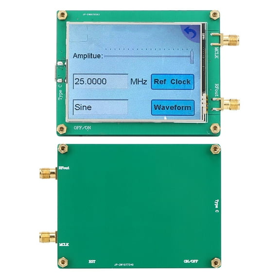 Riousery AD9833 TFT Full Touch Screen Signal Generator DDS Source Dot Frequency for Sine / Triangle / Square Wave
