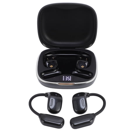 Riousery AI Language Translator Earbuds 144 Languages 3 Translation Modes Bluetooth 5.4 OWS20 Black Wireless Headphones App Support Music Calling (5.4 oz / 154 g)