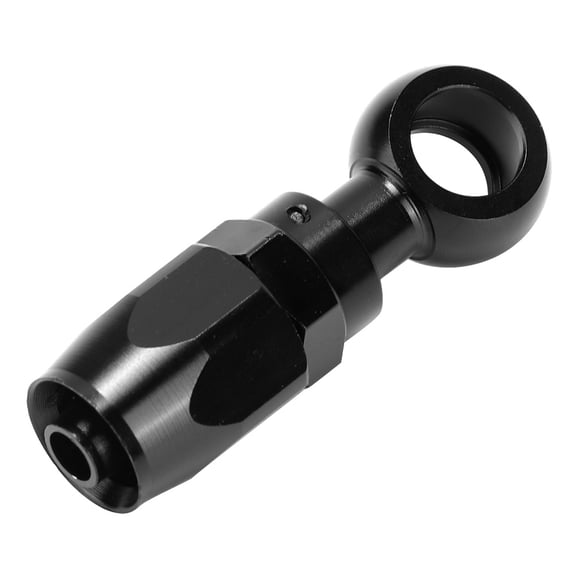 Riousery AN6 Hose End Swivel Fitting Adapter To Banjo 0.47 inches / 12 mm Diameter Black Automotive Fuel Line Repair Connector For Universal Vehicle Modifications Durable Aluminum Construction
