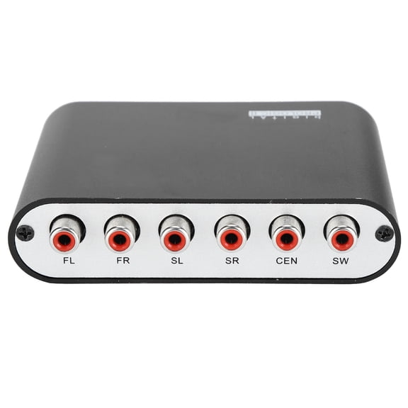 Riousery AY42A 2.0 DTS 5.1 Metal Audio Decoder Analog SPDIF Coaxial for RCA DTS AC3 Audio Decoder US Plug (Size: 4.1x3x1 inches / 105x75x25 mm)