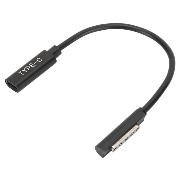 Riousery Adapter Cable Transfer Type C PD Fast Charging for Microsoft Surface 1/2 / RT Computer Phone Tool, Black Color, Length 6.7 inches / 17 cm, Supports 12V 3A Output