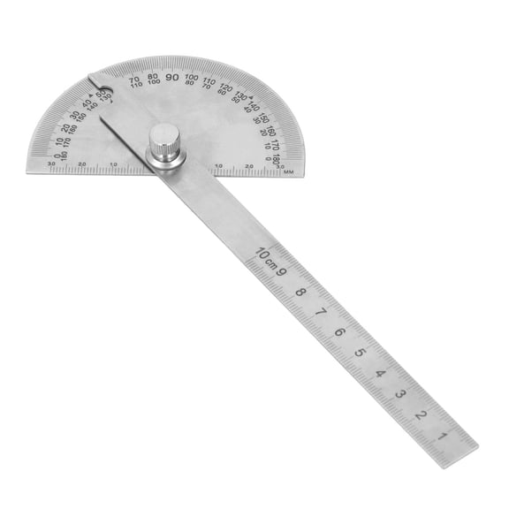 Riousery Adjustable Angle Protractor Stainless Steel 180 Degrees High Accuracy Angle Measure Tool for Woodworking Multi-functional Craftsman Edge Ruler