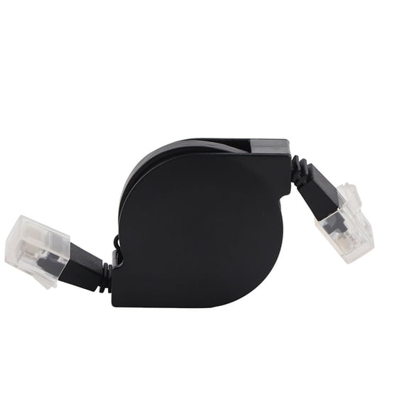 Riousery Adjustable Retractable CAT6 RJ45 LAN Network Cable High Speed Ethernet Cord Black for Computer Routers Modems Switches, 3.3 ft / 1 m, Single Piece