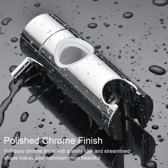 Riousery Adjustable Shower Head Holder Handheld Bracket 360 Degree Rotation Sprayer Replacement Part Polished Chrome 22mm 0.87 inches