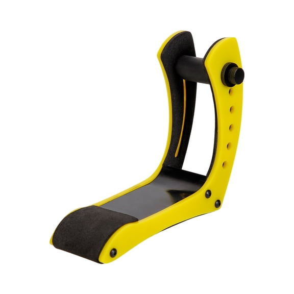 Riousery Adjustable Vertical Guitar Stand Floor Standing Acrylic Support Holder Bracket with Sponge Pads Heavy Duty Display Rack for Electric Bass Acoustic Guitars, Yellow