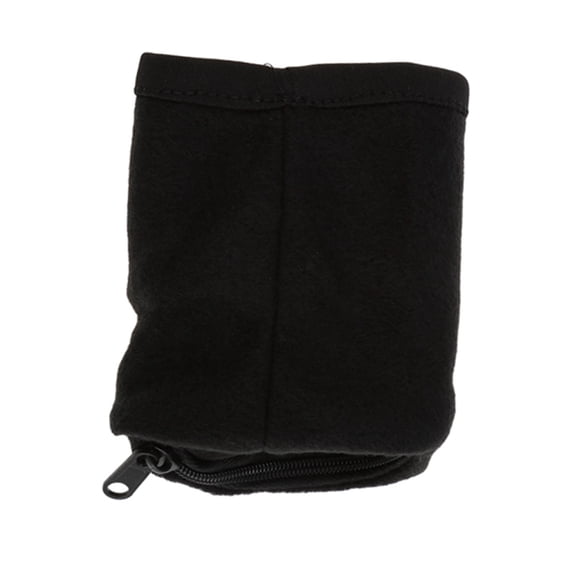 Riousery Advanced Multipurpose Wristband Wallet Sweatband for Sports Running Cycling Jogging with Zipper Pocket Key Pouch Breathable Lint Polyester Black Size 3.5 x 4 Inches
