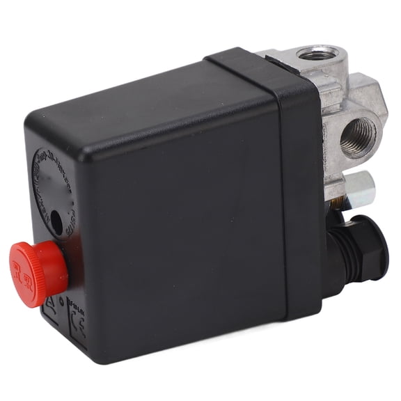 Riousery Air Compressor Pressure Switch Heavy Duty 4 Port Pump Automatic Control Switch NPT1/4 inch / 0.64 cm 135 to 175 PSI 20A AC 240V Replacement LF10 L4H Air Pump Accessories For Air Tool