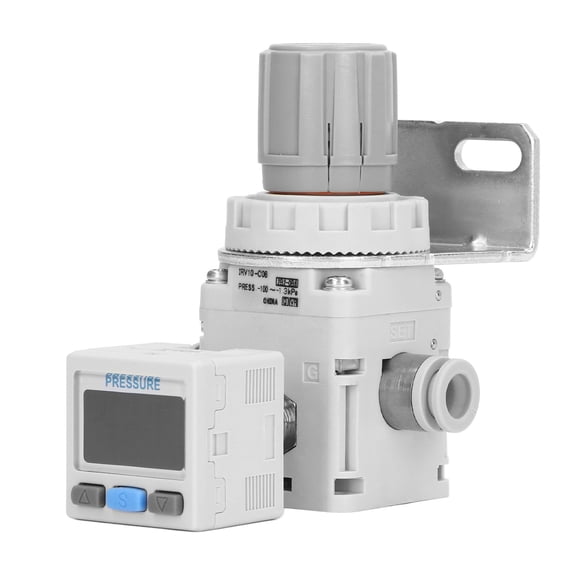 Riousery Air Pressure Regulator with Bracket Digital Gauge Pneumatic Vacuum Regulating Valve 5/16 inches / 8 mm