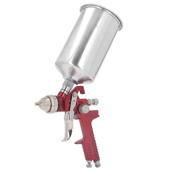 Riousery Air Spray Gun Fine Atomization Aluminum Alloy Lightweight Modes Pressure Adjustable Paint Sprayer 600ml 20.3 oz Red