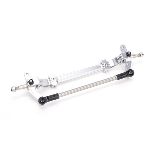 Riousery Aluminum Alloy Front Powerless Axle Spare Parts Accessory Upgrades Kit Fit for Tamiya 1/14 Scale RC Trailer Tractor Truck Model Car Accessories 7.08 inches / 18.0 cm Silver Finish
