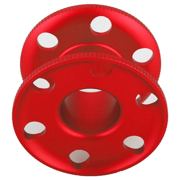 Riousery Aluminum Alloy Scuba Diving Finger Spool Reel, Empty Snorkeling Underwater Accessory with Large Center Hole, Cave Technical Diving Equipment Gear, Red, 3.31 inches / 8.4 cm