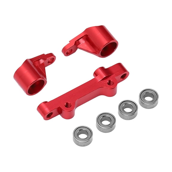 Riousery Aluminum Alloy Steering Group Assembly Set RC Car Upgrades Replacement Parts For LOSI 1/18 Mini-T 2.0 2WD Truck Red Lightweight Metal Accessories With 4 Bearings[cite: 1]