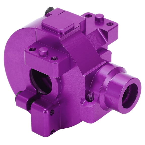 Riousery Aluminum Front and Rear RC Metal Gearbox Replacement Part for HSP 94123 94106 1/10 RC Car Models, Upgrade Accessories with Screws, Perfect Fit for Your Toy Vehicle - Purple
