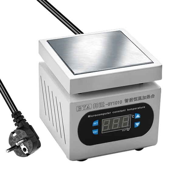 Riousery Aluminum Plate Heating Station Electronic Hot Plate Table Preheating Platform 0-400 C for BGA Planting Printed Circuit Board Repairs, 3.94 inches / 10 cm, 350W, 220V