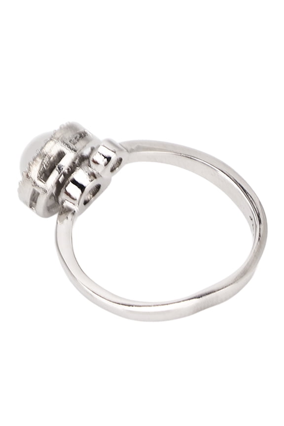 Anxiety Relief Ring Zircon Fashion Adjustable Silver Plating Open Spinner Fidget Rings for Men Women