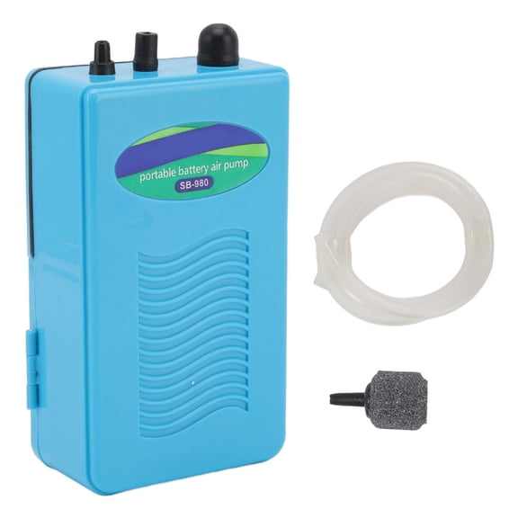 Riousery Aquarium Oxygen Pump Intelligent Control Quiet Portable Fish Tank Air Pump for Indoor and Outdoor Use, Dry Battery Operated, Easy to Use, Durable Material, Black (15 inches / 38.1 cm)