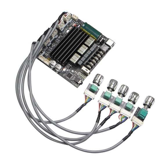 Riousery Audio Power Amplifier Board BT5.1 TPA3221 Chip with Subwoofer 2.1 Channel 100W×2+200W, High Performance Audio Power Amplifier Module Component for Home Theater (3.94 in / 10 cm)