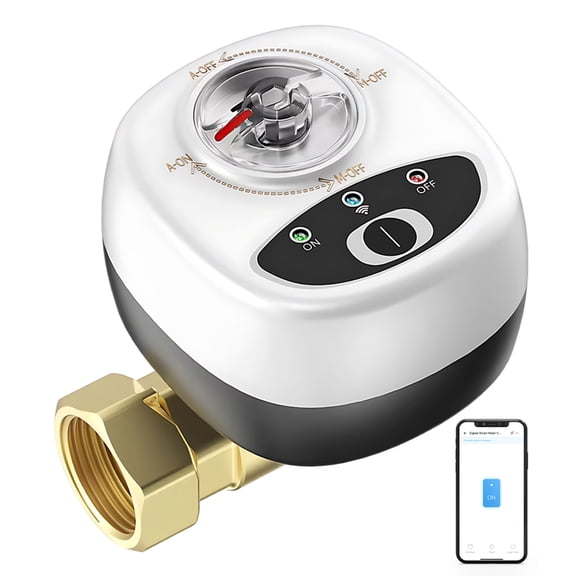 Riousery Automated WiFi Water Valve Smart App Voice Control Ball Valve IP65 Weatherproof Heavy Duty DN25 1 in[cite: 1]