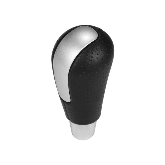 Riousery Automatic Shift Knob, Premium Perforated Car Gear Shifter Head Handle Lever Replacement for Mazda 3 2008-2011 Models, Black PU Leather and Metal Interior Accessory (3.94 inches / 10 cm)