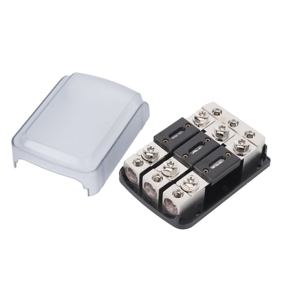 Riousery Automotive Fuse Block Holder 1 In 3 Out 3 In 3 Out Distribution Box, 100A AFS Fuse Included, Universal Fit for Car Auto Truck Boat Yacht Audio System Upgrade