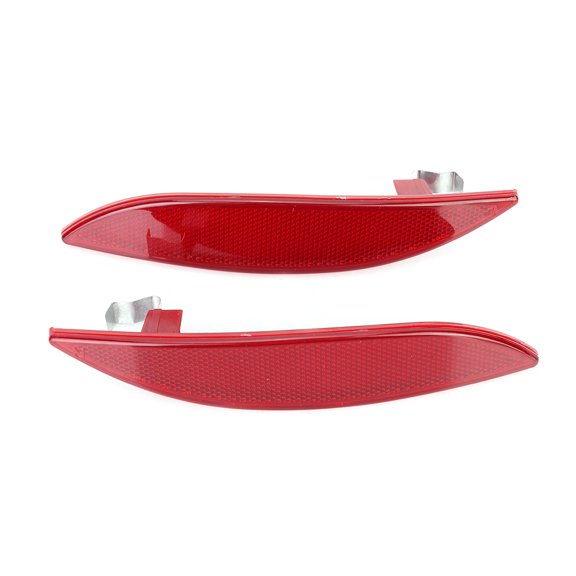Riousery Automotive Rear Bumper Cover Reflector Red ABS Fits RENAULT MEGANE MK3 2008-2013 OE 265650004R, 2 Pack (9.84 in / 25 cm)