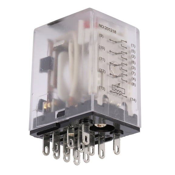 Riousery BEMM4C 14 Pin 5A Mini Power Intermediate Relay Electromagnetic Relay, 24VAC (5.00 inches / 12.7 cm)