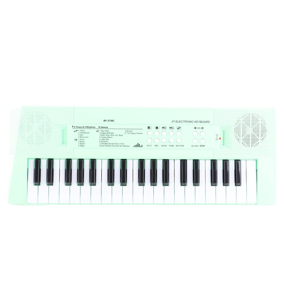 Riousery BF-3738 Musical Keyboard Electric Piano with 37 Keys for Beginners Education Instrument, Green (17.32 inches / 44 cm) [cite: 20]