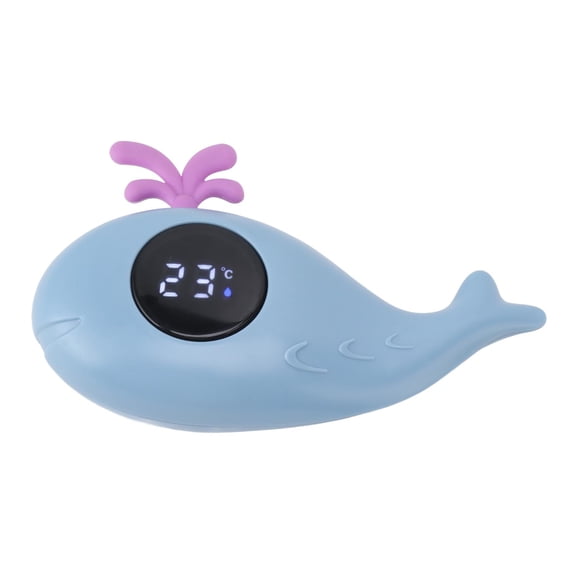 Riousery Baby Bath Thermometer Digital Cartoon Cute Whale Water Temperature Measurement, Blue