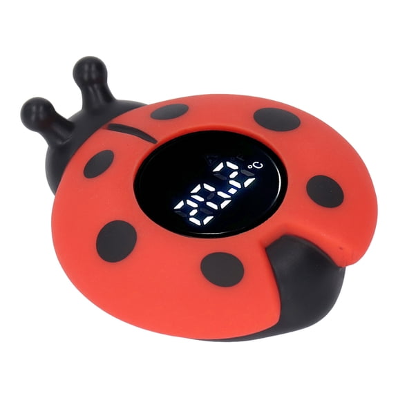 Riousery Baby Bath Water Room Thermometer with LED Display Ladybird Shaped High Precision Digital Temperature Sensor and Floating Bath Toy, 3.1 x 3.7 Inches / 8 x 9.5 cm
