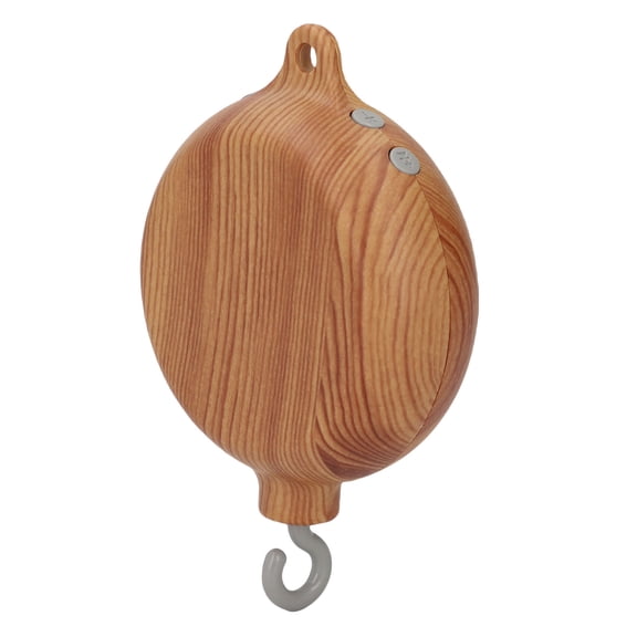 Riousery Baby Mobile Music Box Simulated Wood Grain Crib Mobile Motor Box with Rotating Hook Soothing Musical Toy for Nursery