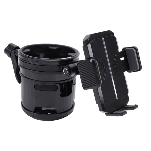 Riousery Baby Stroller Cup Holder 2-in-1 Multifunctional Universal Adjustable Drink Phone Mount, 360 Degree Rotatable for Bikes Shopping Carts Wheelchairs (Fits 0.91-1.57 inches / 23-40 mm)