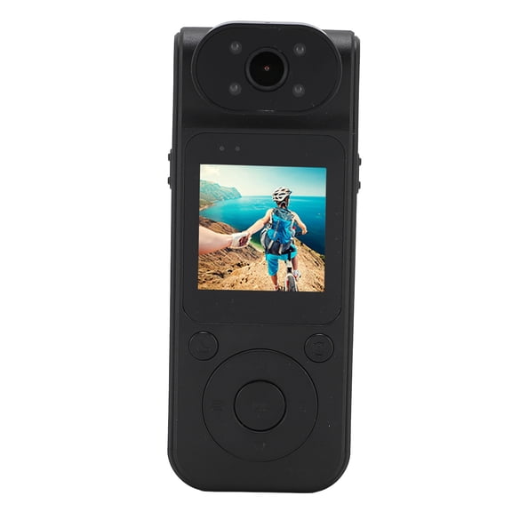 Riousery Back Clip Camcorder 2K 1.5 Inch Screen Magnetic Wearable Camera 180 Degree Rotatable Lens Body Worn Cam